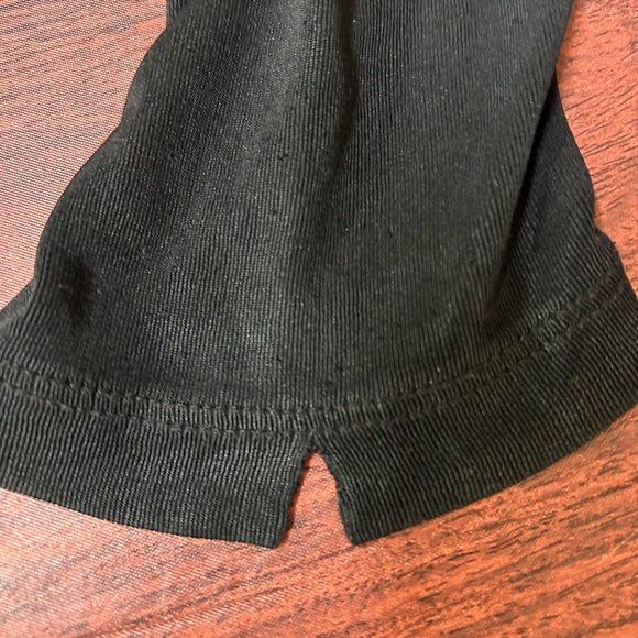 Damaged Chico's Travelers Cardigan Jacket Size 3 Black XL Open Front Ruffle Trim - Picture 4 of 5